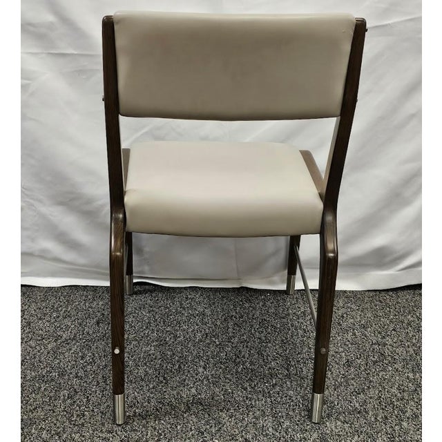 Interlude Home Tate Mid-Century Modern Dining Chair in Walnut & Cream Latte For Sale In Portland, ME - Image 6 of 9