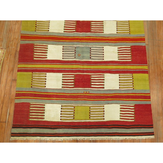 Vintage Turkish Kilim - 4'5" x 6'3" For Sale - Image 4 of 7