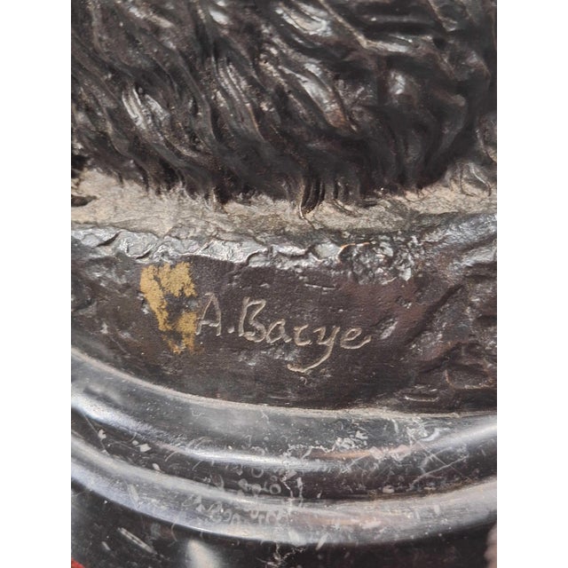 Antique 19th Century French Bonze Animalier Brown Bear Statue Sculpture Paris After Antoine-Louis Barye Circa 1870 For Sale - Image 11 of 12