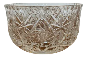 Antique Edwardian Cut Glass Fruit Bowl, 1910s