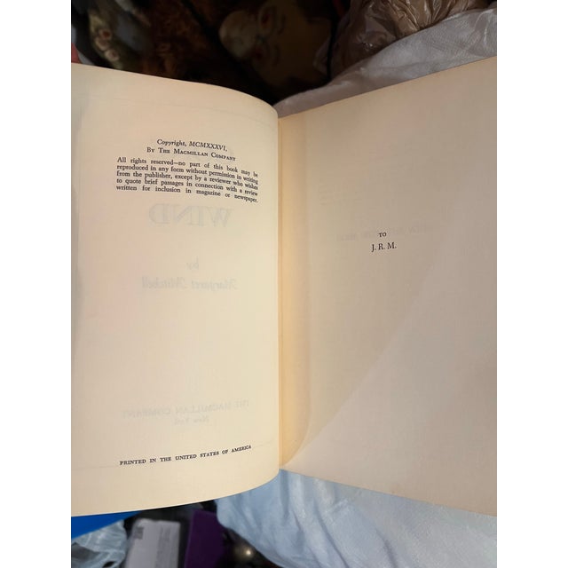 American 1936 Gone With the Wind Hardcover Book For Sale - Image 3 of 4
