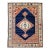 Vintage Turkish Azeri Rug, Hand-Knotted Handspun Wool, Geometric Serapi Pattern, Vegetable Dyes, Navy & Red, 8x11 For Sale