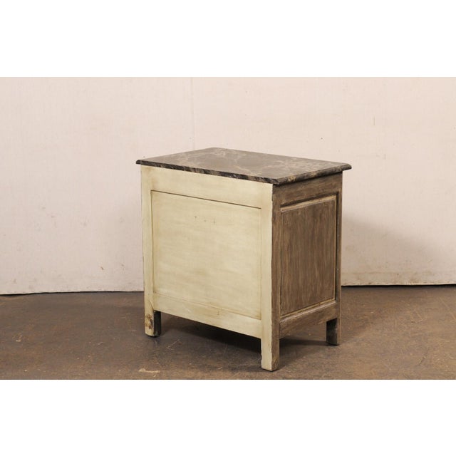 Wood Mid 20th Century French Cute-Size Chest w/Faux Marble For Sale - Image 7 of 11