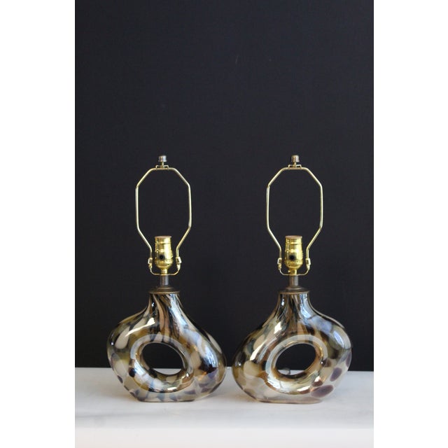 Mid 20th Century Petite Seguso Style Lamps - a Pair For Sale - Image 14 of 16