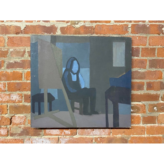 Artist's Studio Painting by Leonard Buzz Wallace Rome 1956 For Sale - Image 13 of 13