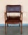 Modern Teak and Brown Leather Armchairs in Erik Buch Style For Sale - Image 4 of 11