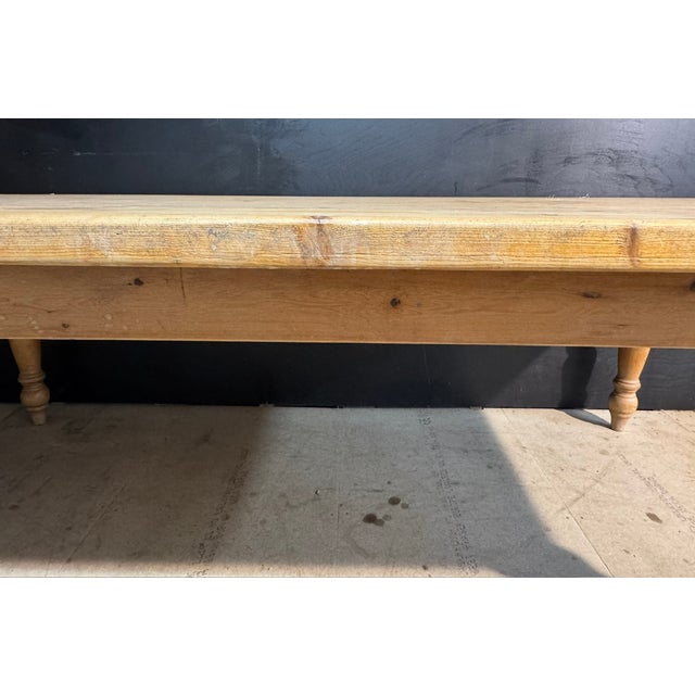 Large Vintage Farmhouse Dining Table in Pine, 1940 For Sale - Image 13 of 15
