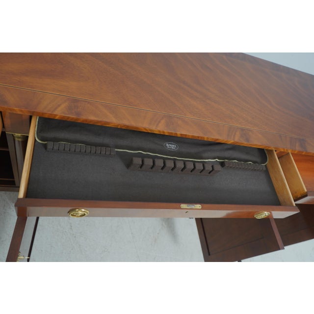 1990s Kindel French Empire Flame Mahogany Sideboard For Sale - Image 5 of 12