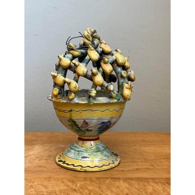 Mid 20th Century Vintage Polychromed Ceramic Incensario For Sale - Image 5 of 14
