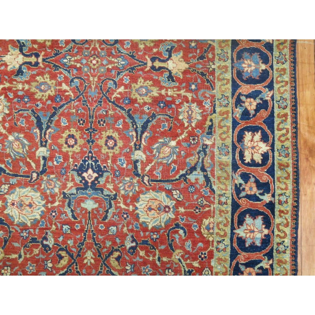 19th Century Antique Persian Tabriz - 7'8" x 11'1" For Sale - Image 4 of 6