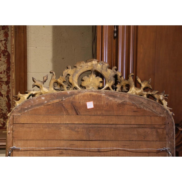 19th Century French Louis XV Carved Giltwood Beveled Wall Mirror For Sale - Image 9 of 10
