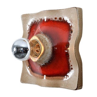 Fat Lava Ceramic Sconce from Hustadt Leuchten, 1970s For Sale