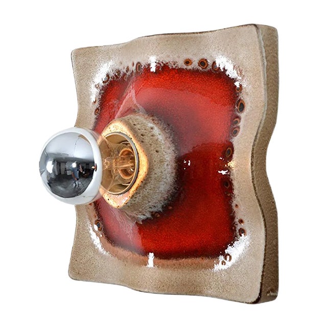 Fat Lava Ceramic Sconce from Hustadt Leuchten, 1970s For Sale