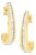 10K Yellow Gold 1 cttw Channel Set Diamond J-Hoop Earrings (H-I Clarity, I1-I2 Color) For Sale