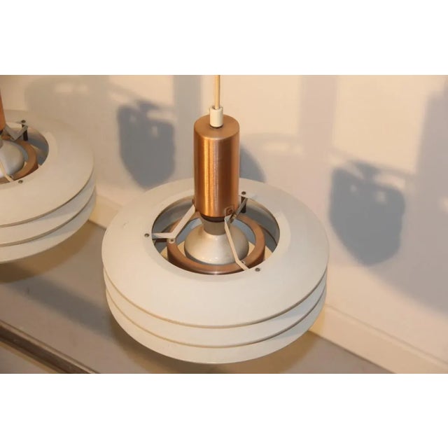 1950s Minimalist Danish Ceiling Lamps from En Voss Belysning, 1950s, Set of 2 For Sale - Image 5 of 15