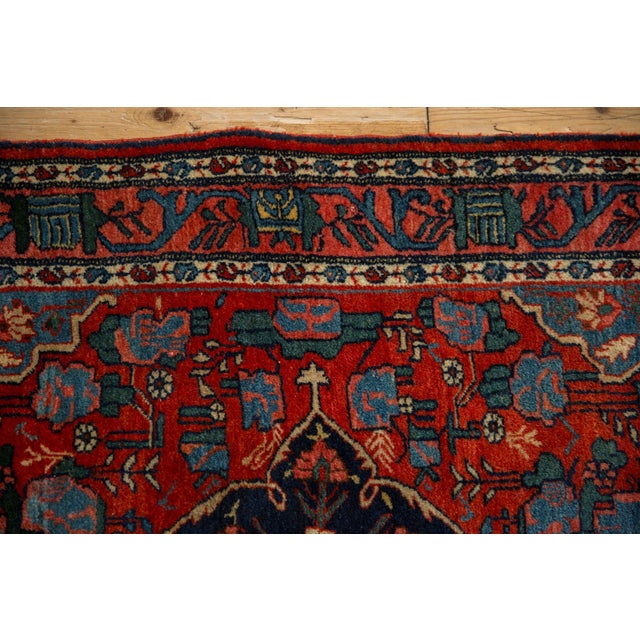 1940s Vintage Persian Bijar Floral Multicolor Wool Rug For Sale - Image 11 of 11