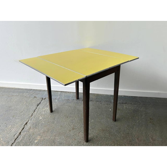 Mid-Century Formica Drop-Leaf Dining Table For Sale - Image 4 of 11