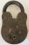Very Large Antique 19th Century Folk Art Iron and Brass Padlock For Sale In New York - Image 6 of 12