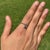 Boho Beaded Blue Sapphire Teardrop Charm Band Ring Size 6.5 in 14k White Gold For Sale In New York - Image 6 of 15