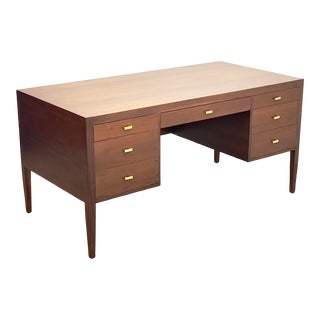 Mid Century Modern Walnut Desk For Sale