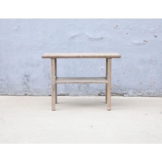 Farmhouse Vintage Rustic Elm Chinese Console Table For Sale - Image 3 of 3