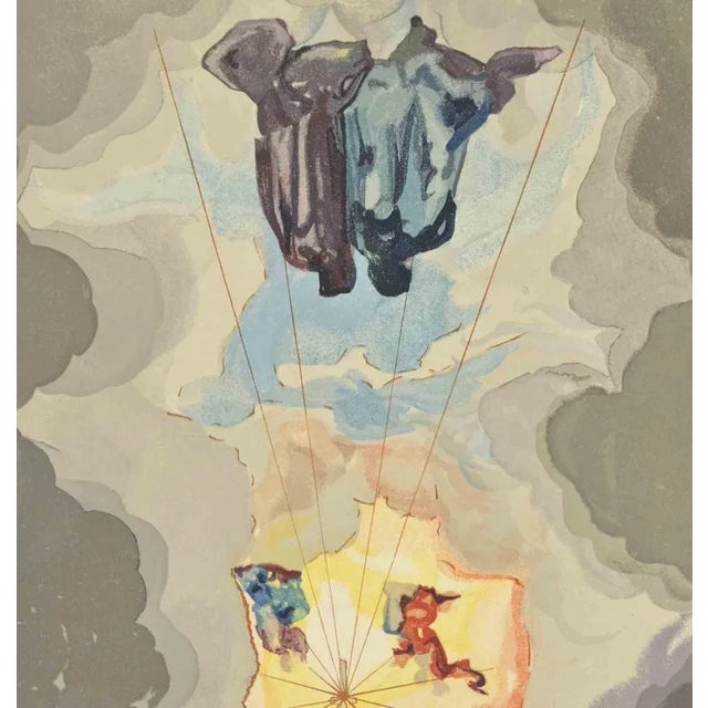 Modern Salvador Dali, Chronology of Cacciaguida, Woodcut, 1963 For Sale - Image 3 of 4