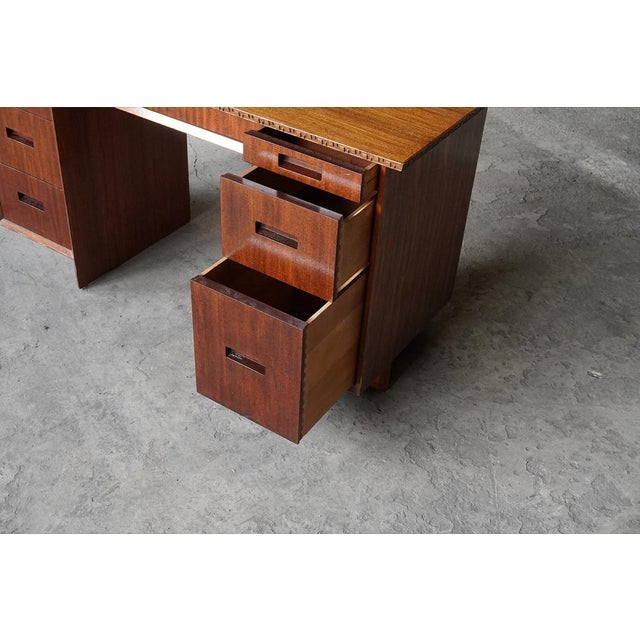 Henredon Taliesin Desk in Mahogany by Frank Lloyd Wright for Heritage, USA, 1950s For Sale - Image 6 of 11