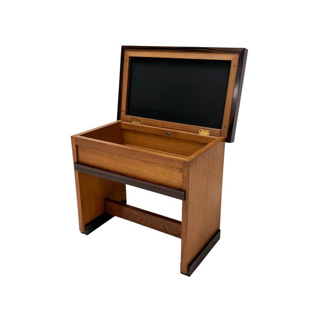 Brown Art Deco Modernist Stool by Hendrik Wouda for Pander, 1924 For Sale - Image 8 of 16