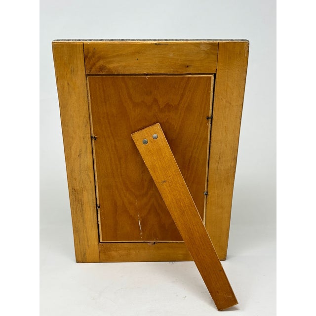 Indo-Persian Miniature Painting in Moorish Micro Mosaic Inlaid Marquetry Frame For Sale In Palm Springs - Image 6 of 14