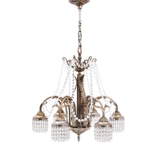 Crystal Chandelier, France, 1940s For Sale