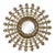 Large Mid-Century Peruvian Giltwood Sunburst Mirror With Intricate Carved Detail For Sale