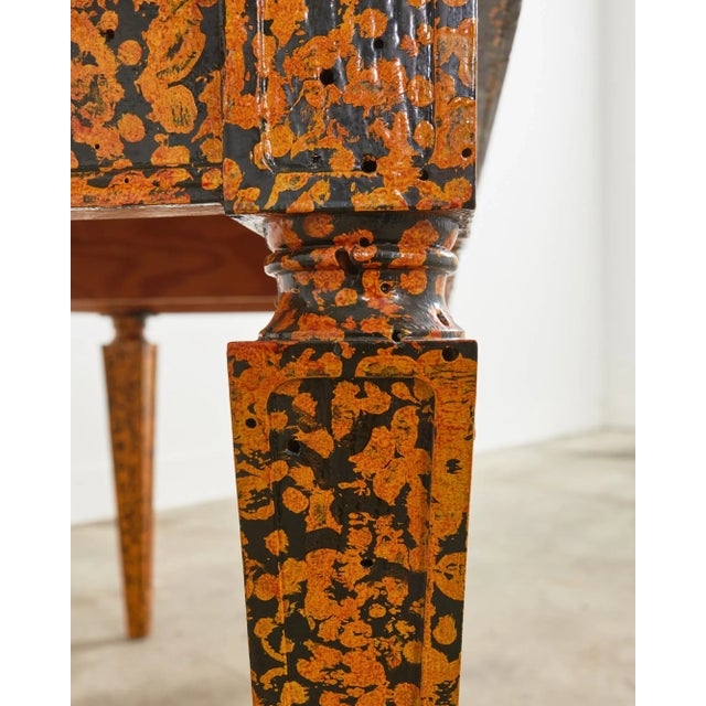 English Regency Style Speckled Library Table by Ira Yeager For Sale - Image 9 of 13
