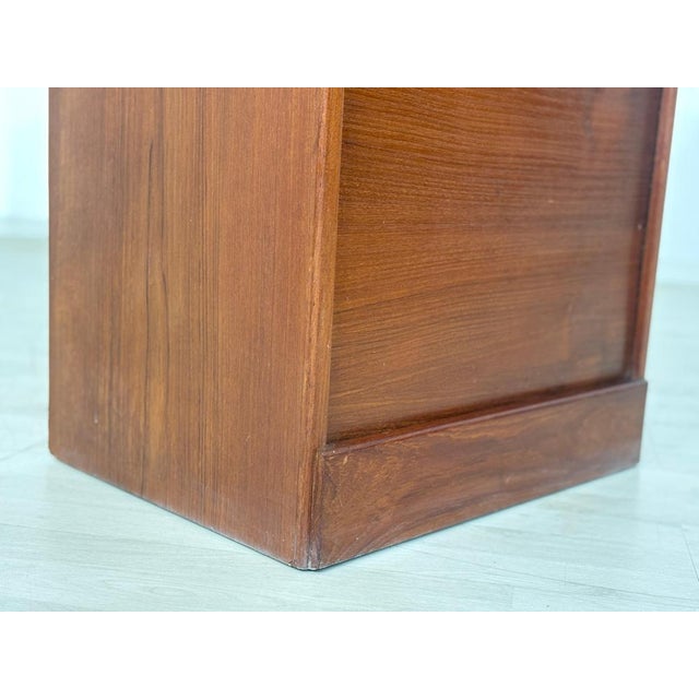 Vintage Danish Teak Roll-Top Cabinet For Sale - Image 9 of 14