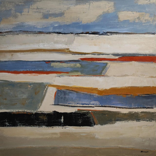 "Reflets d'Ailleurs" is a mesmerizing work by Sophie Dumont that captures the essence of distant landscapes through a...