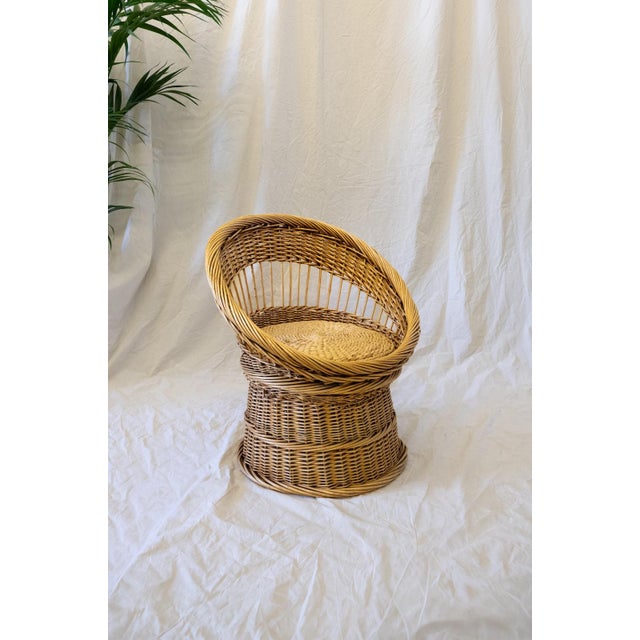 Vintage Woven Wicker Chair, 1970s For Sale - Image 6 of 6