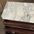 Mid-Century French Mahogany Commode With Carrara Marble Top in Louis XVI Style For Sale - Image 15 of 17