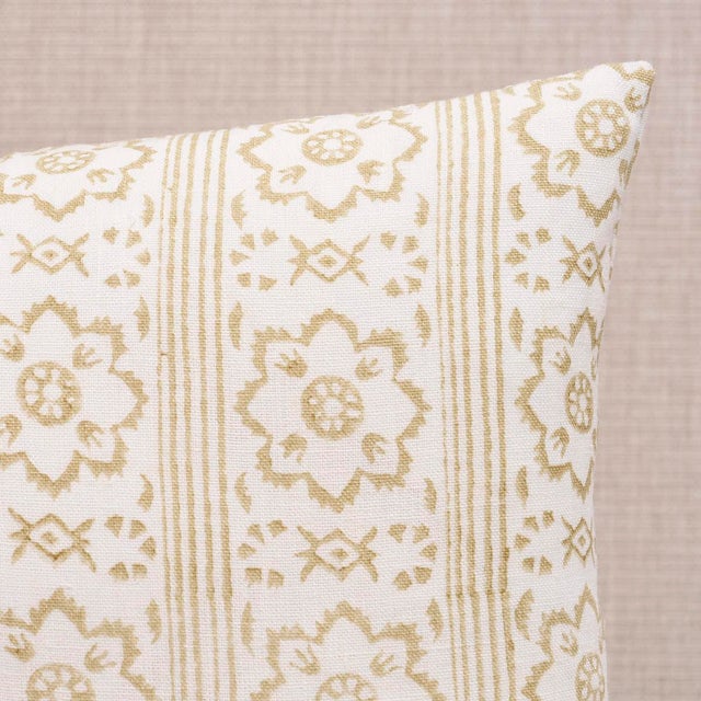 This pillow features Sunda Hand Blocked Print with a knife edge finish. This soft geometric pattern is printed by hand on...