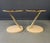 Vintage Pair of Casprini Italian Postmodern Side Tables in Brass, Grey Glass and Lacquer For Sale - Image 11 of 12