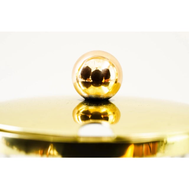 Art Deco Brass and Cut Glass Sugar Bowl, 1920s For Sale - Image 6 of 7