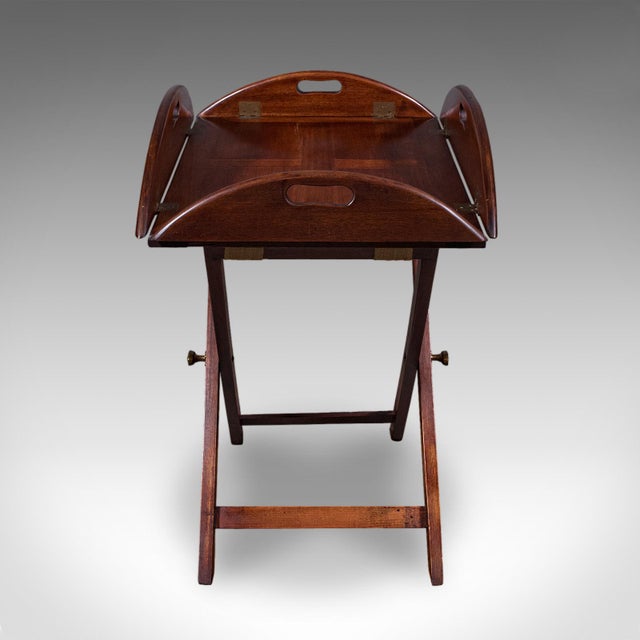 Antique Butler's Tray Table, English, Drop-Flap Serving Stand, Edwardian, c.1910 For Sale - Image 6 of 12