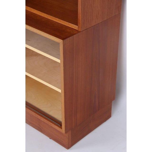 Carlo Jensen Teak Bookshelf with Doors and Shelves by Carlo Jensen for Hundevad & Co., 1960s, Set of 2 For Sale - Image 4 of 12
