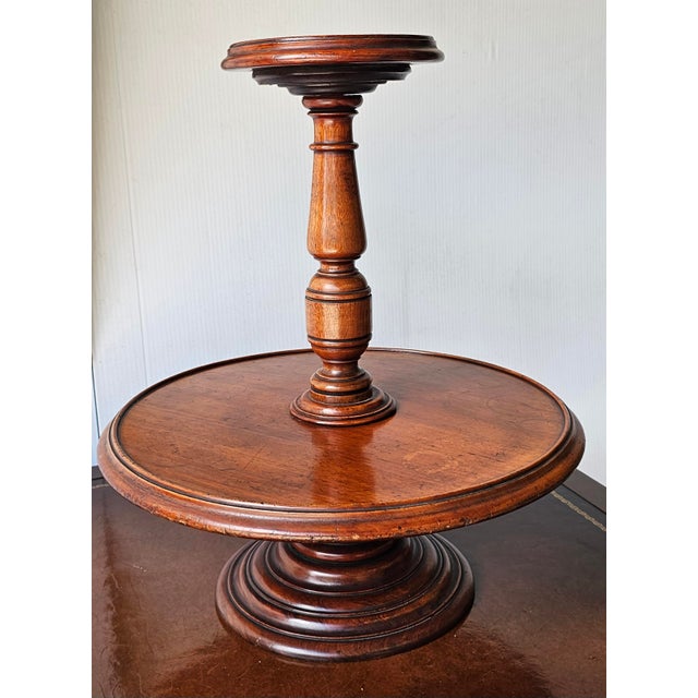 Traditional Early 20th Century George III Style Mahogany Two-Tier Table Top Dumbwaiter For Sale - Image 3 of 10