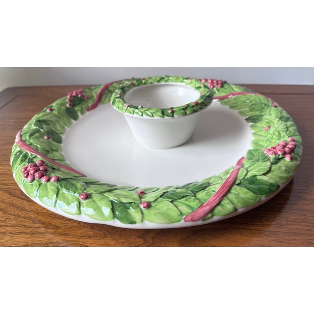 Ceramic Italian 14" Hand-Painted Serving Platter-the Mane Lion, Philadelphia For Sale - Image 7 of 8