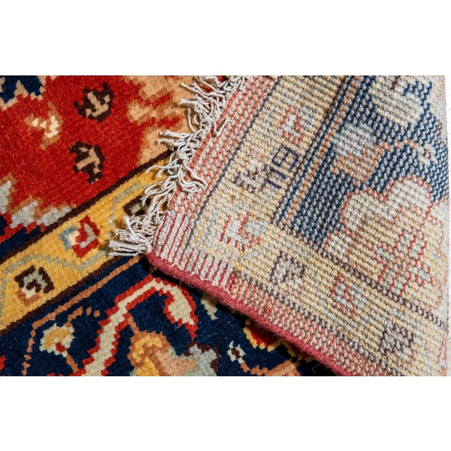 Textile 10x14 Kira Zinnia Coral Geometric Modern Hand Knotted Wool Carpet Rug For Sale - Image 7 of 8