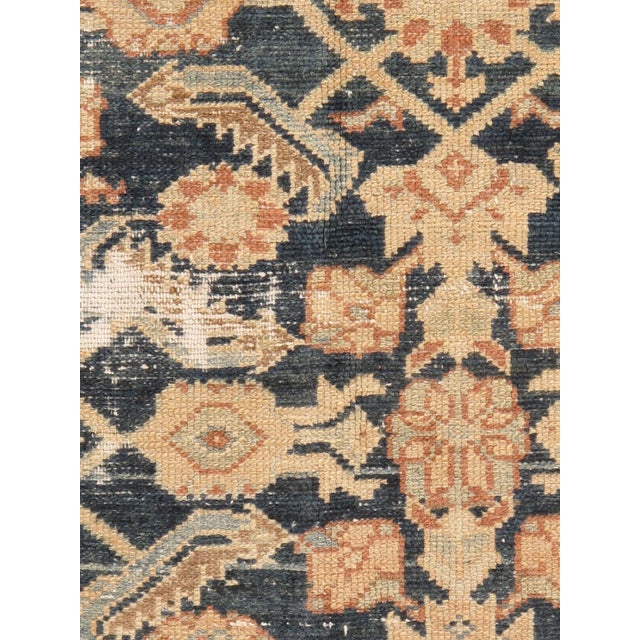 Blue Antique Circa 1900 Slightly Distressed Malayer Area Rug 4ft 4in X 5ft 5in For Sale - Image 8 of 11