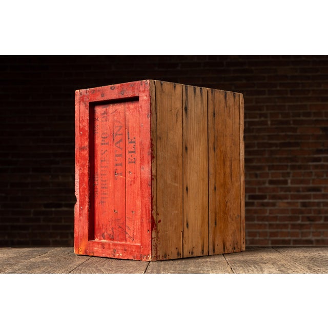 Early 20th Century C. 1950 Shop-Made Hercules Explosives Small Parts Cabinet For Sale - Image 5 of 8