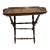 1930s English Oak Butler’s Tray Table With Turned Folding Base For Sale