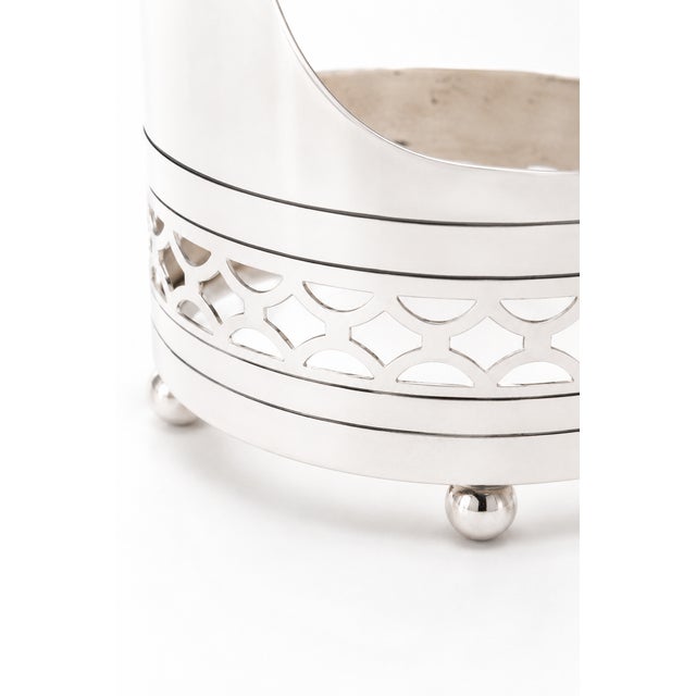 Art Deco Mottled Spatter Glass and Silver-Plated Covered Jar, Belgium, 1930s For Sale - Image 10 of 14