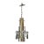 1960s Styles Mid-Century Modern Brass & Chrome Swag Light Chandelier by La Lighting For Sale