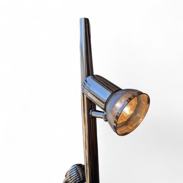 1970s Chrome Floor Lamp With Three Adjustable Spotlights, Mid-Century For Sale - Image 14 of 18